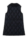 Women’s Scallop Quilted Long Vest 1062LBGNNAVY - BLACK&WHITE - BALAAN 2