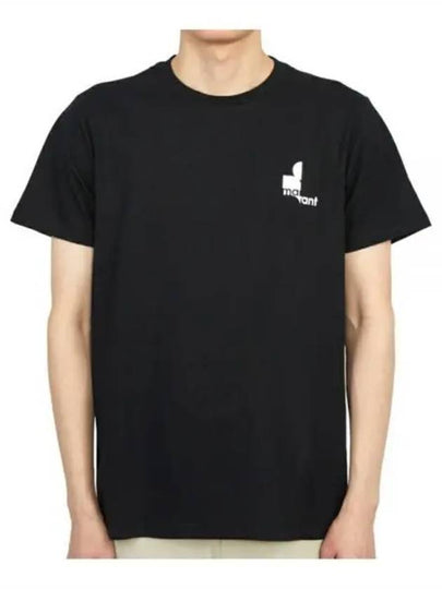 Zafferh Mini Logo Cotton Short Sleeve T-Shirt Black - ISABEL MARANT - BALAAN 2