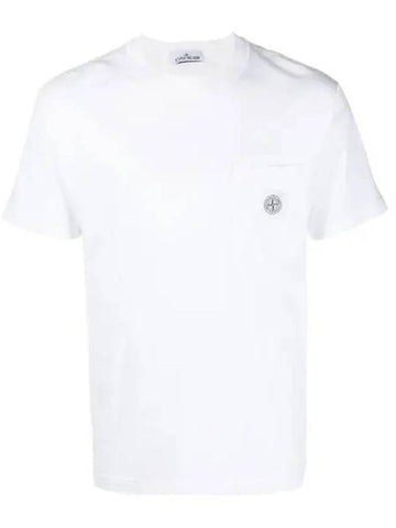 101521957 Pisato effect pocket logo short sleeve 270702 1006682 - STONE ISLAND - BALAAN 1