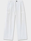 Tencel Cotton Pleates Wide Pants White - NOIRER FOR WOMEN - BALAAN 8