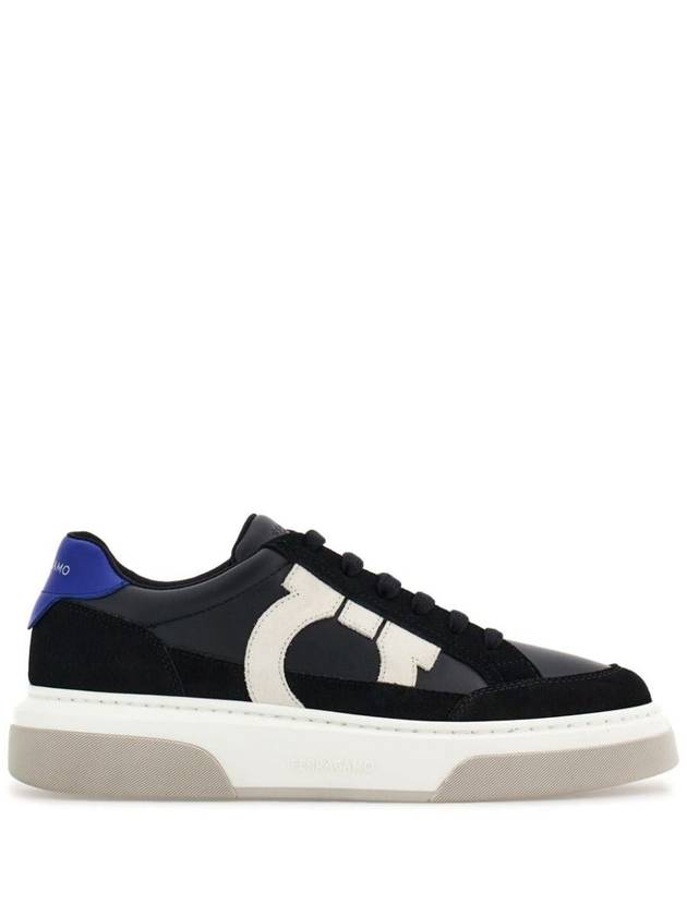 Gancini Outline Low-Top Sneakers Black - SALVATORE FERRAGAMO - BALAAN 2