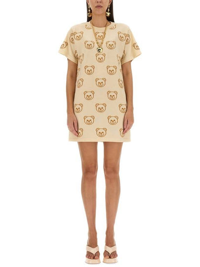 23 fw Dress WITH Teddy Bear Embroid 049155022004 B0040439184 - MOSCHINO - BALAAN 2