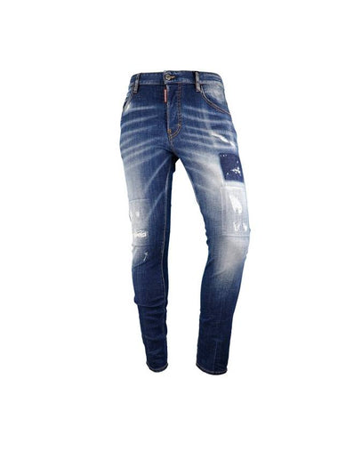 Logo Patch Skater Fit Jeans Blue - DSQUARED2 - BALAAN 1