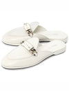 Logo Leather Bloafers White - MIU MIU - BALAAN.