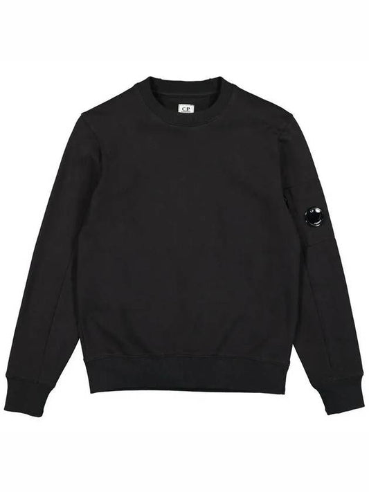 Men's Lens Wappen Diagonal Sweatshirt Black - CP COMPANY - BALAAN 2