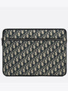 Oblique Jacquard Laptop Briefcase Beige Black - DIOR - BALAAN.