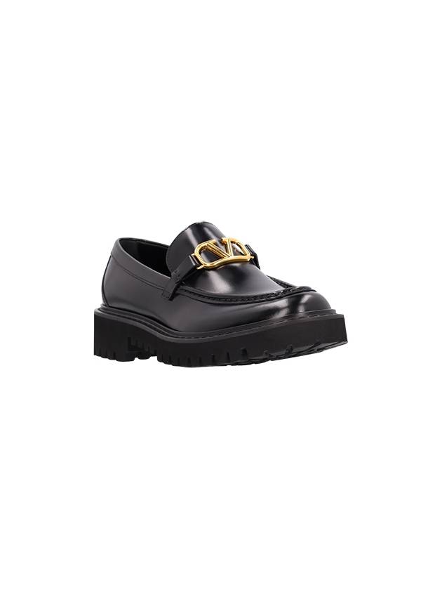 V Logo Signature Chunky Loafers Black - VALENTINO - BALAAN 3