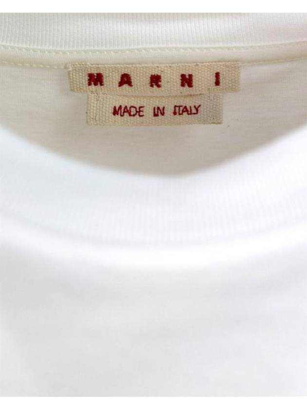 Crayon Logo Short Sleeve T-Shirt White - MARNI - BALAAN 4