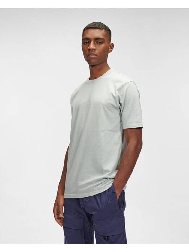 Logo Backprint Cotton Short Sleeve T-Shirt Grey - CP COMPANY - BALAAN 3