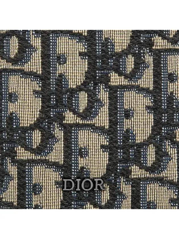 Oblique Jacquard Bifold Card Wallet Beige Black - DIOR - BALAAN 5