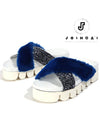 Fur Glitter Slippers Blue - JOSHUA SANDERS - BALAAN 2