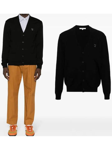 Maison Kitsune Bold Fox Head Patch Men s Wool Cardigan MM00509 P199 - POLO RALPH LAUREN - BALAAN 1