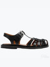 Leather Fisherman Sandals Black - MARNI - BALAAN 2