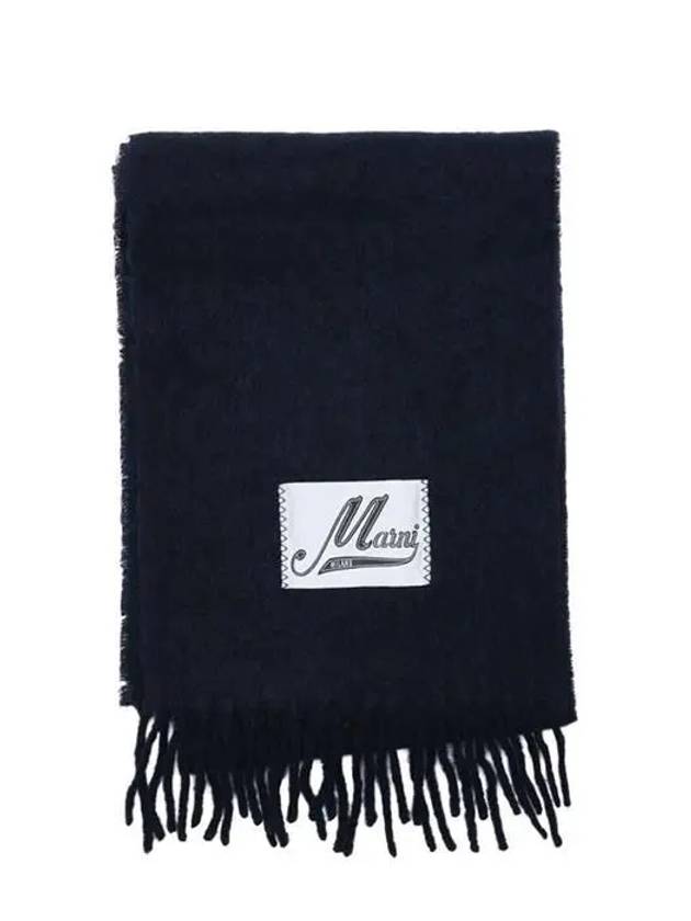 Alpaca Wool Scarf Navy - MARNI - BALAAN 3