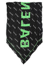 logo motif scarf black green - BALENCIAGA - BALAAN.