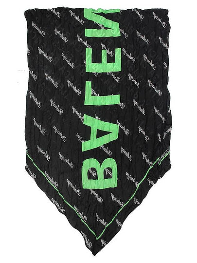 All Over Logo Scarf Green Black - BALENCIAGA - BALAAN 2