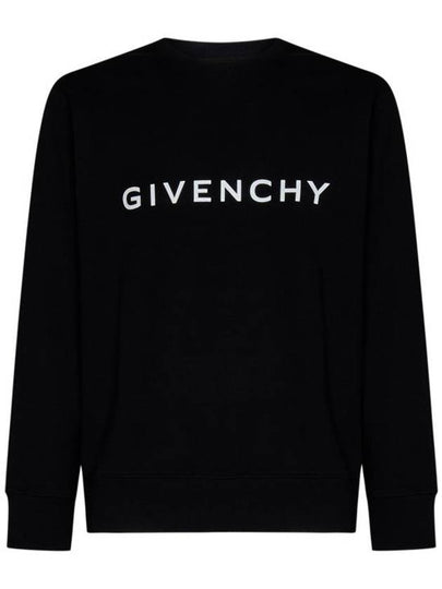 Logo Print Cotton Sweatshirt Black - GIVENCHY - BALAAN 2