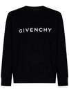 Logo Print Cotton Sweatshirt Black - GIVENCHY - BALAAN 2