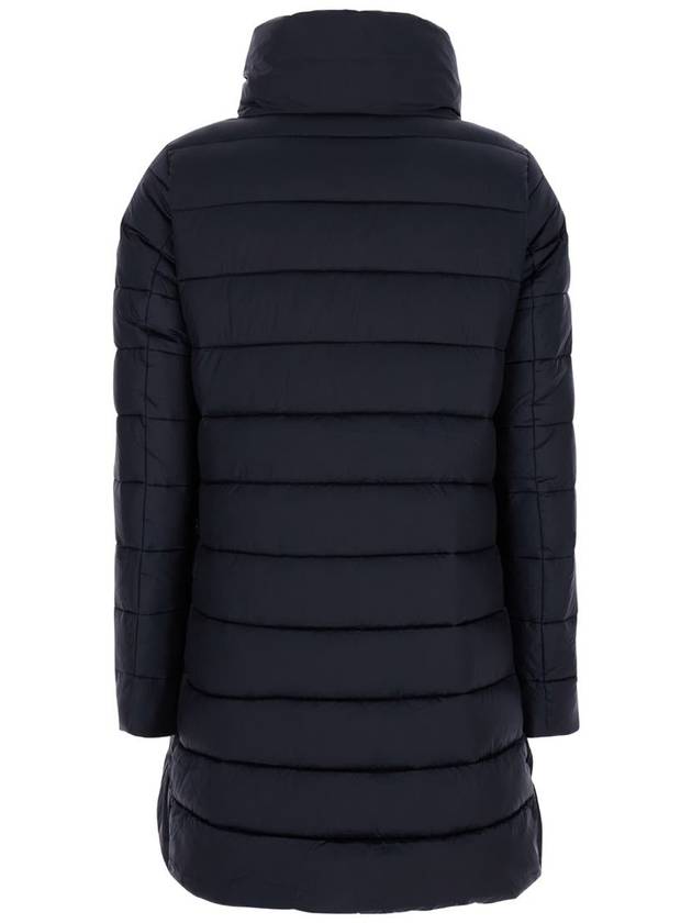 'Lydia' Blue Down Jacket With Funnel Neck In Shiny Fabric Woman - SAVE THE DUCK - BALAAN 2