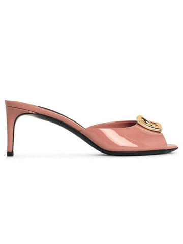 Dolce & Gabbana Pink Leather Sandals - DOLCE&GABBANA - BALAAN 1