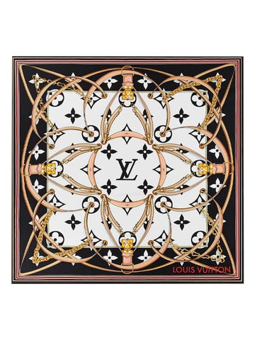 Ultimate Monogram Square Scarf Black - LOUIS VUITTON - BALAAN 1