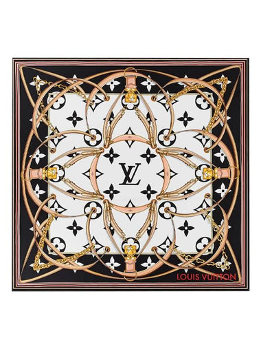 Ultimate Monogram Square Scarf Black - LOUIS VUITTON - BALAAN 1