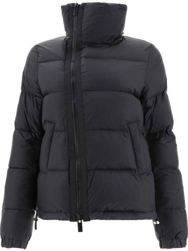 Asymmetric Zip-Up String Short Puffer Padding Jacket Black - SACAI - BALAAN 1