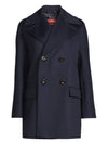 Kent Wool Double-Breasted Peacoat Black - MAX MARA - BALAAN 2