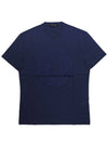 20Embroidered Logo Cotton TShirt Navy A76133 A201952 A145 - VERSACE - BALAAN 1