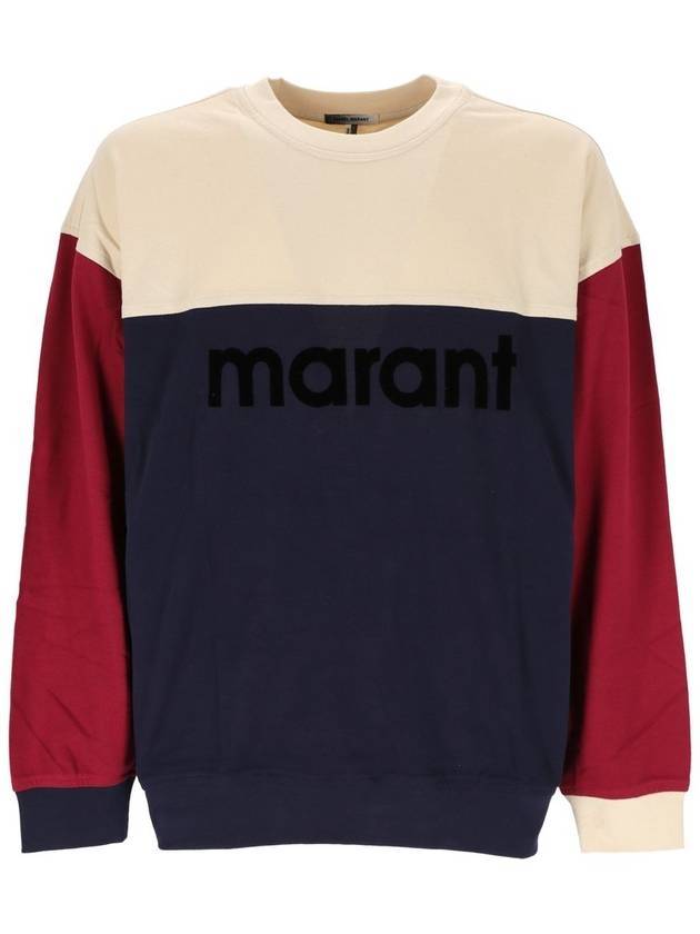 Afton Logo Cotton Sweatshirt Navy - ISABEL MARANT - BALAAN 1