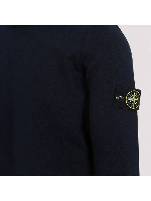 Crewneck Soft Cotton Knit Top Navy - STONE ISLAND - BALAAN 5