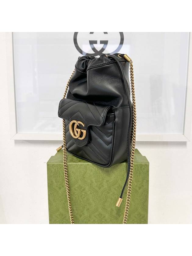 GG Marmont Mini Bag Black - GUCCI - BALAAN 4