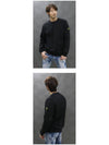 Wappen Patch Crew Neck Sweatshirt Black - STONE ISLAND - BALAAN 6