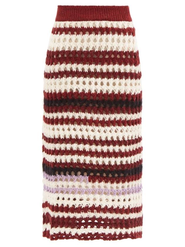 crochet striped knit pencil skirt - MARNI - BALAAN 1