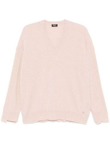 Liu Jo Wool And Cashmere Sweater With V-Neck - LIU JO - BALAAN 1