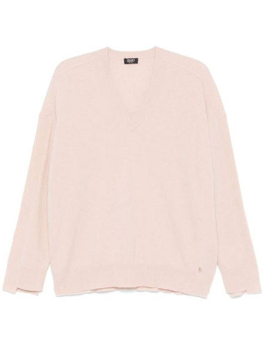 Liu Jo Wool And Cashmere Sweater With V-Neck - LIU JO - BALAAN 1