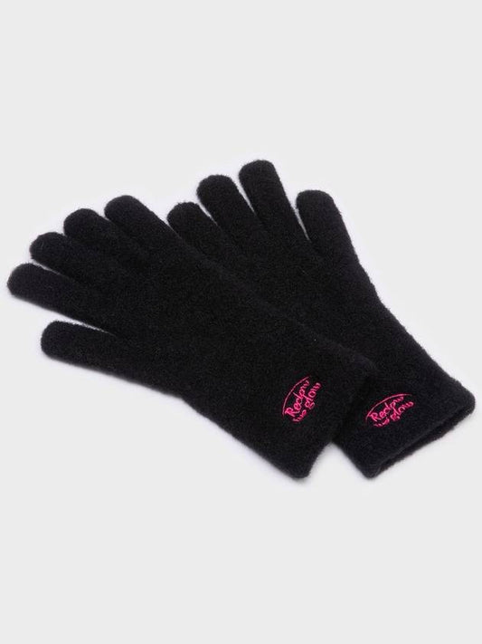 FLUFFY LOGO GLOVE BLACK - RECLOW - BALAAN 1