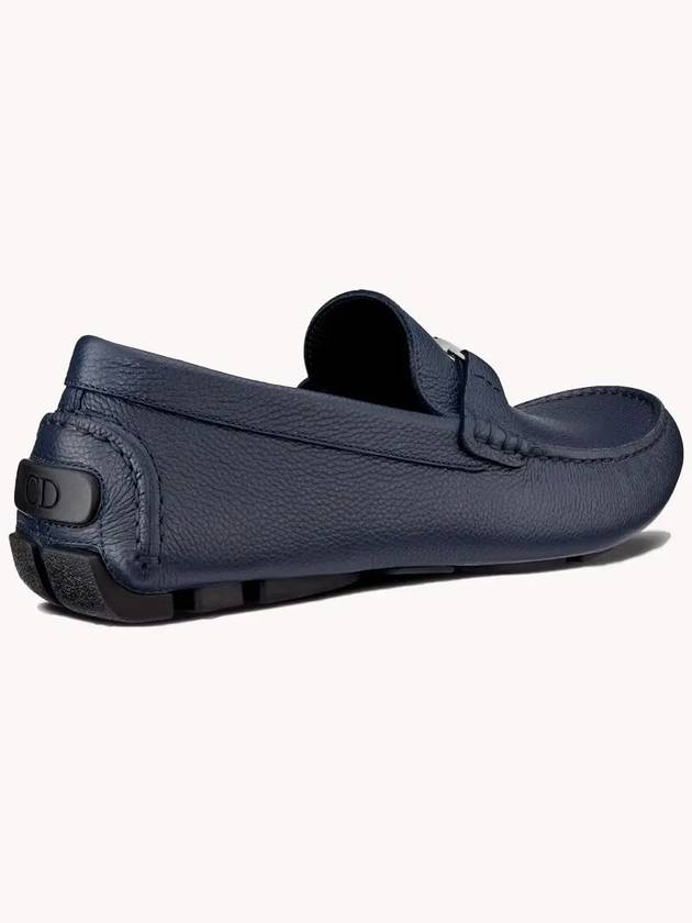 CD Buckle Leather Loafer Blue - DIOR - BALAAN.