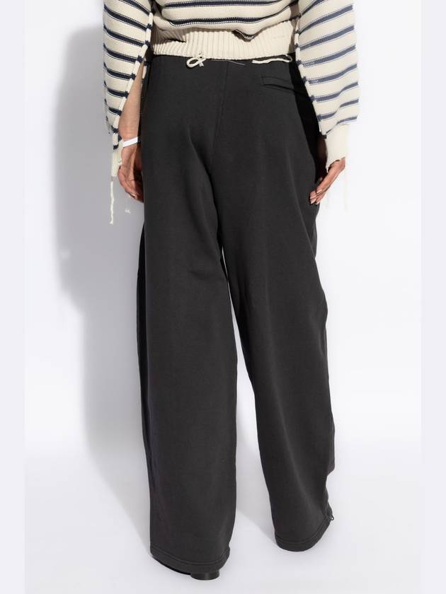 MM6 Maison Margiela Track Pants With Stitching On The Legs, Women's, Black - MAISON MARGIELA - BALAAN 4