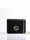 Interlocking GG Chain Small Cross Bag Black - GUCCI - BALAAN 2