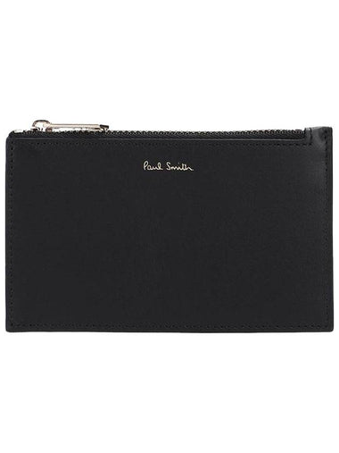 Zipper Card Wallet Black - PAUL SMITH - BALAAN 1