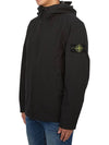 Soft shell hooded jacket black - STONE ISLAND - BALAAN 4