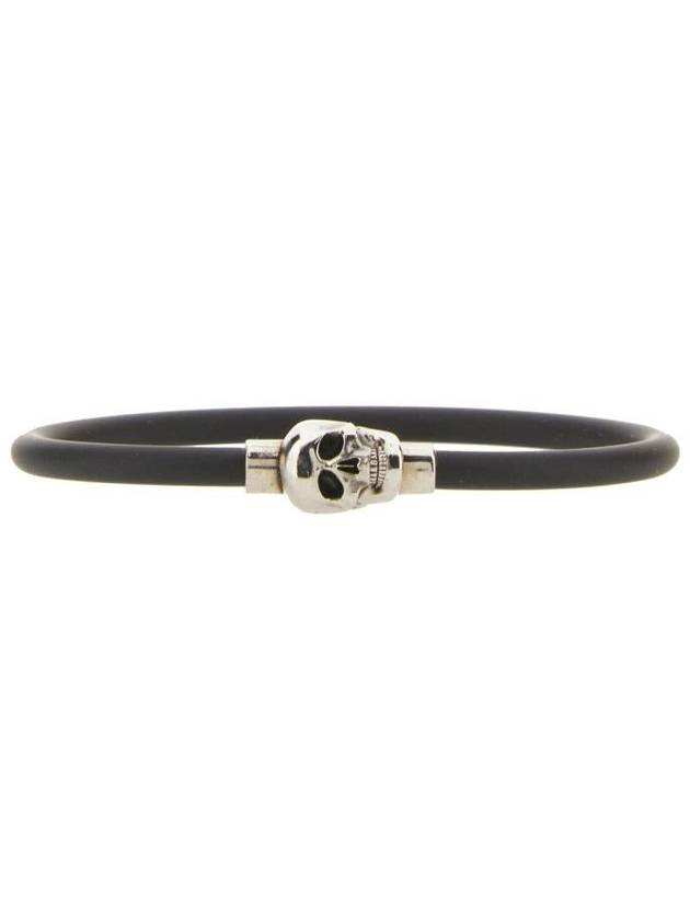 Silver Skull Lover Bracelet Black - ALEXANDER MCQUEEN - BALAAN 2