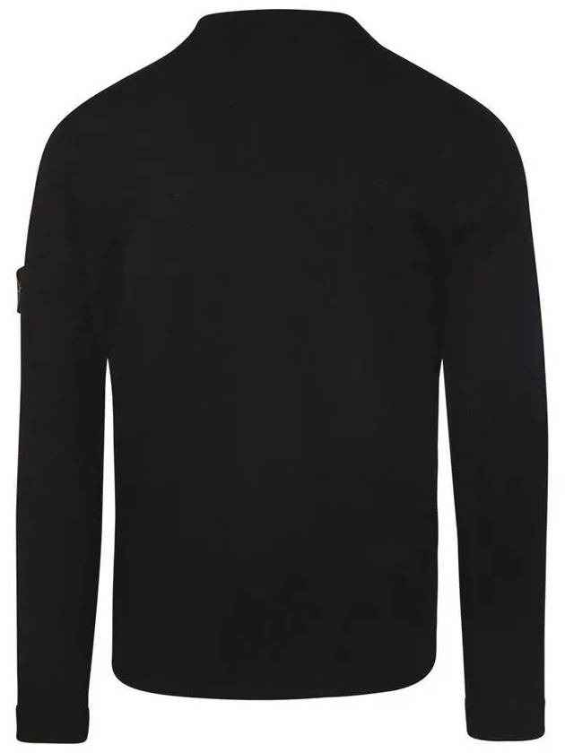 Raw Hand Cotton Crewneck Knit Top Black - STONE ISLAND - BALAAN 3