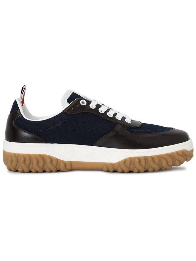 Letterman Panel Low-Top Sneakers Navy - THOM BROWNE - BALAAN 4