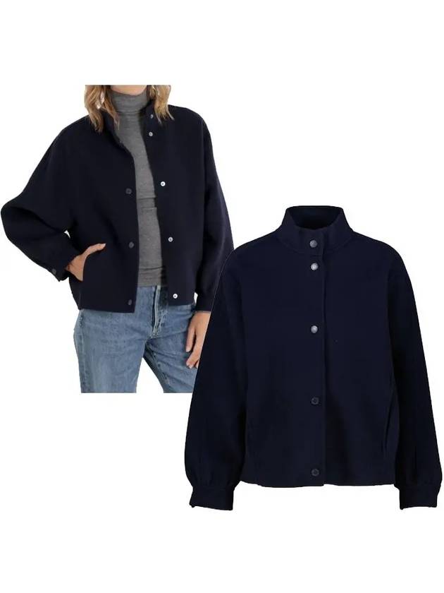 Agitare Wool Bomber Jacket Navy - MAX MARA - BALAAN 2