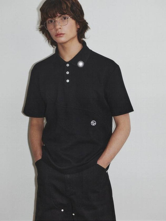 Wave Cutting PK Shirt_Black - KINETO - BALAAN 1