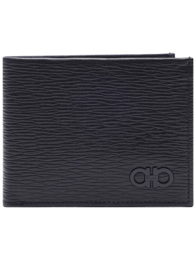 Gancini Half Wallet Black - SALVATORE FERRAGAMO - BALAAN 3