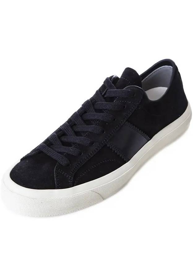 Backlogo patch Cambridge suede sneakers 119J0974T CRU NER - TOM FORD - BALAAN 1