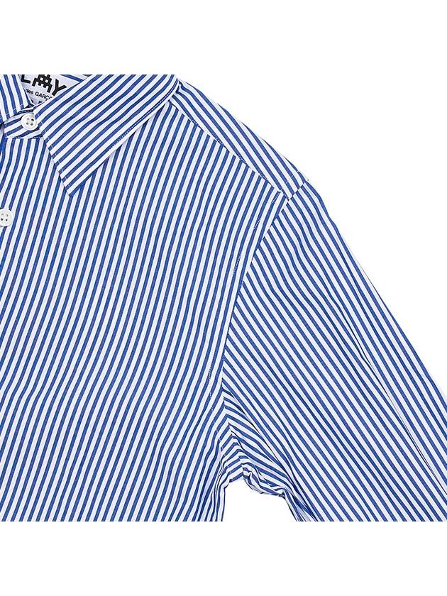 Women's Striped Shirt P1B025 BLUE WHITE STRIPES - COMME DES GARCONS - BALAAN 4